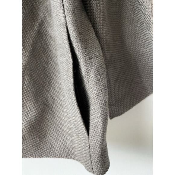 Eileen Fisher 71% Linen Open Front Blazer Cardigan Jacket Size L Brown - Picture 4 of 11